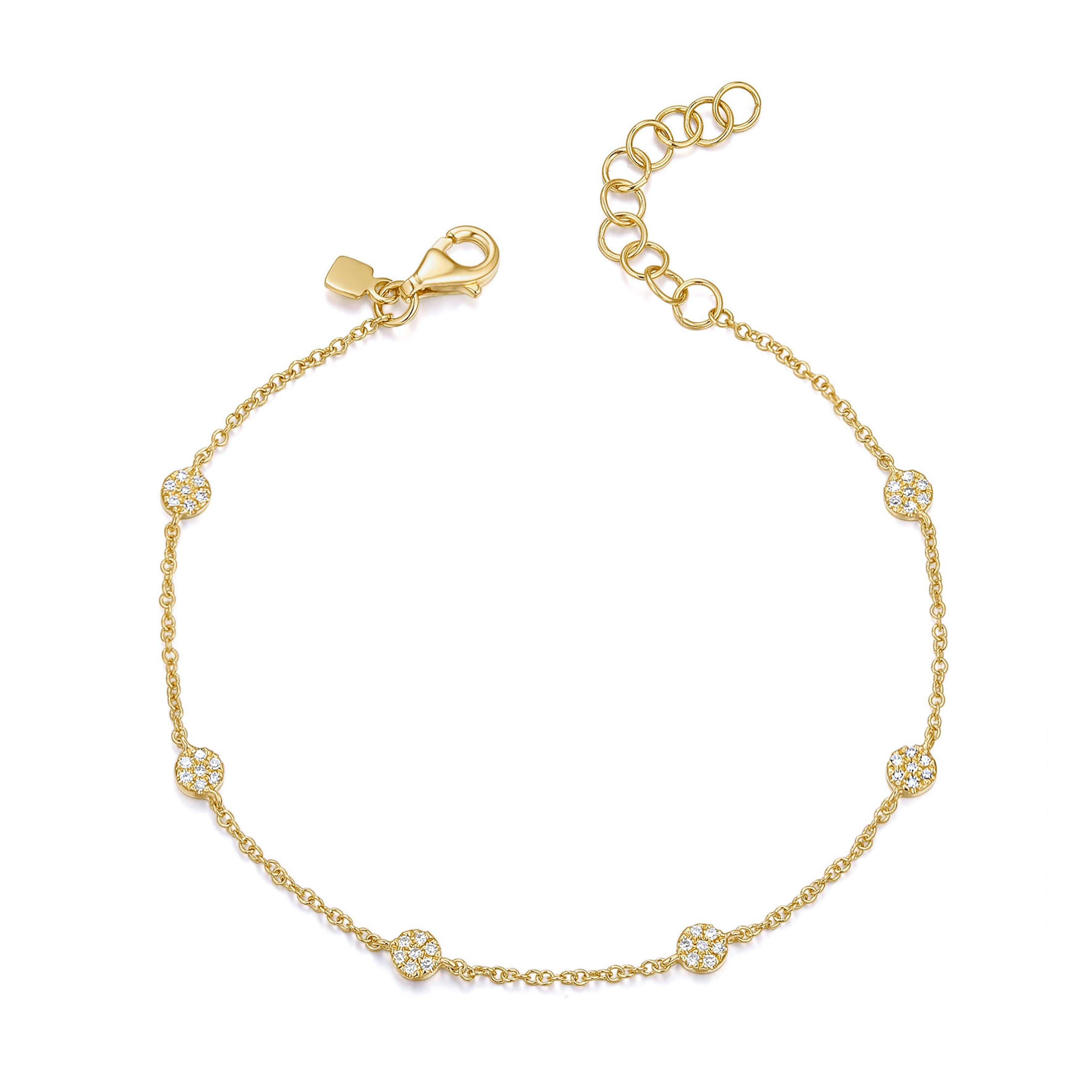 14K Gold Tiny Charms Bracelet – KC Signatures
