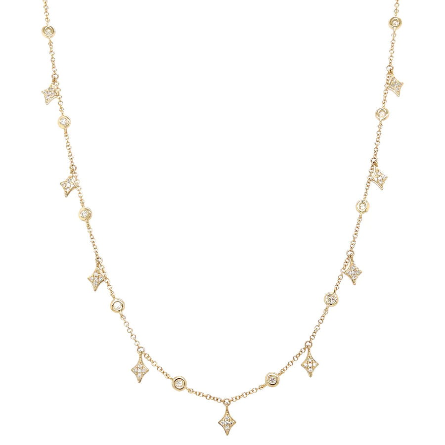 14K Gold Diamond Choker Necklace