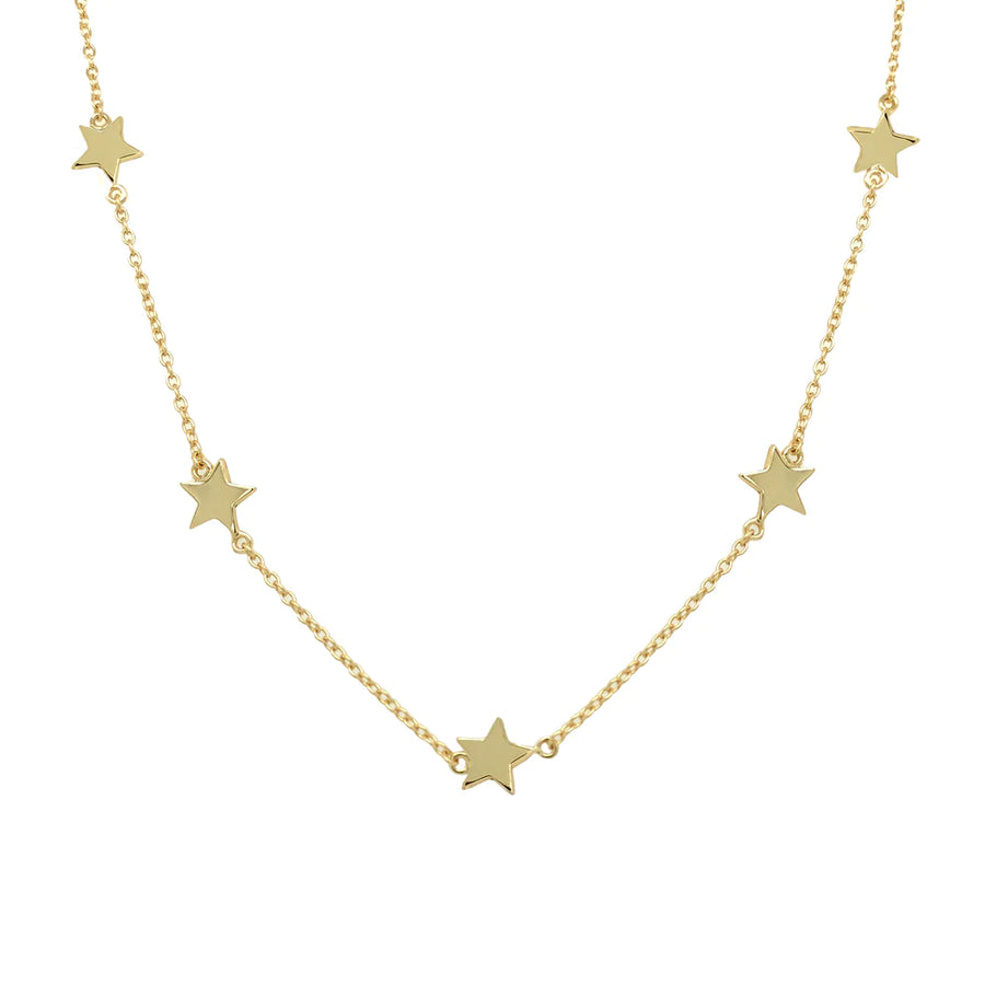 Gold Plated Star Choker Necklace