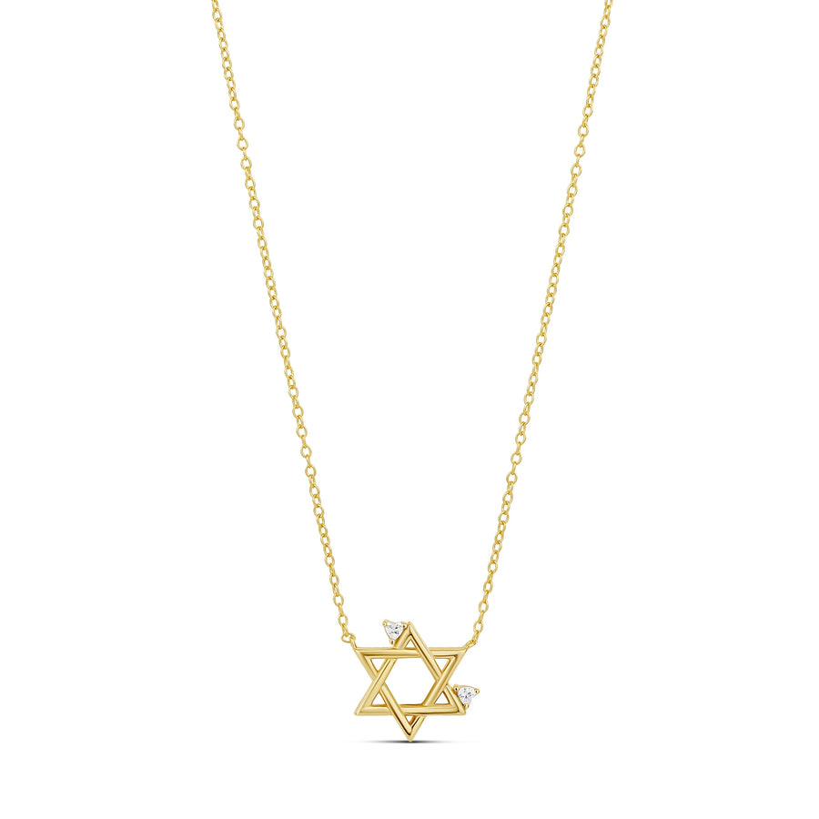 18K Gold Plated Star Of David Necklace