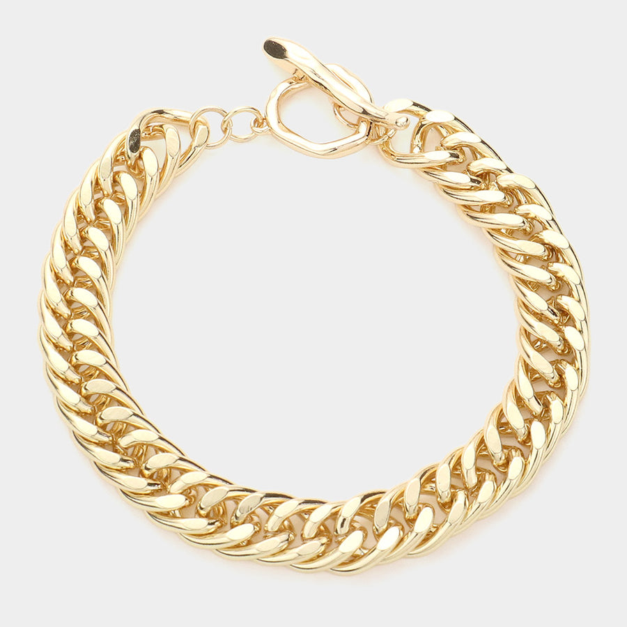 Gold Plated Toggle Bracelet