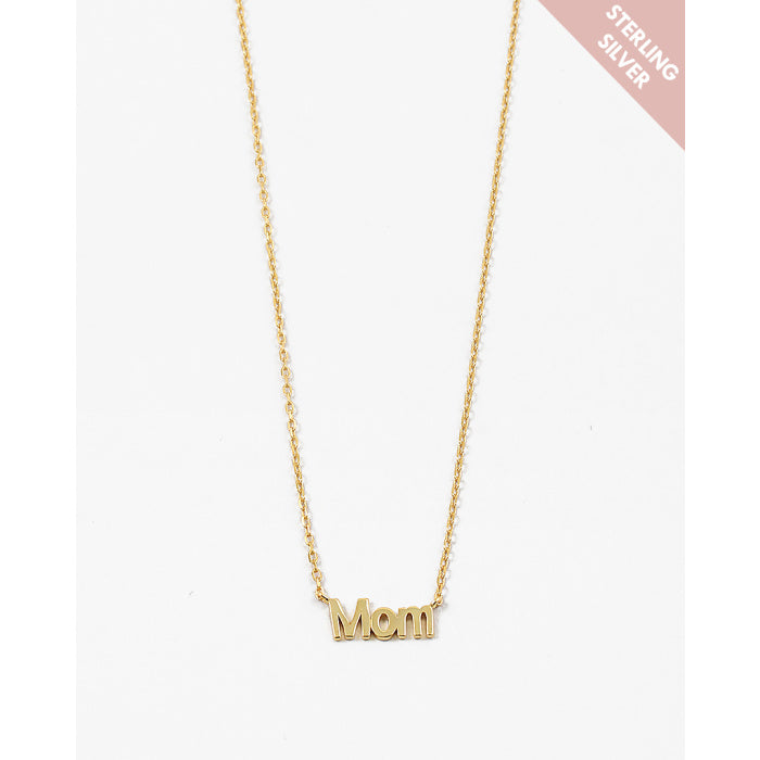 14K Gold Plated Mom Necklace