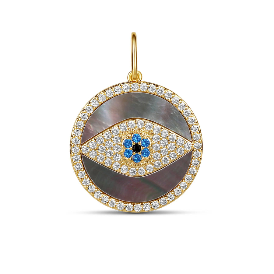 Gold plated evil eye charm
