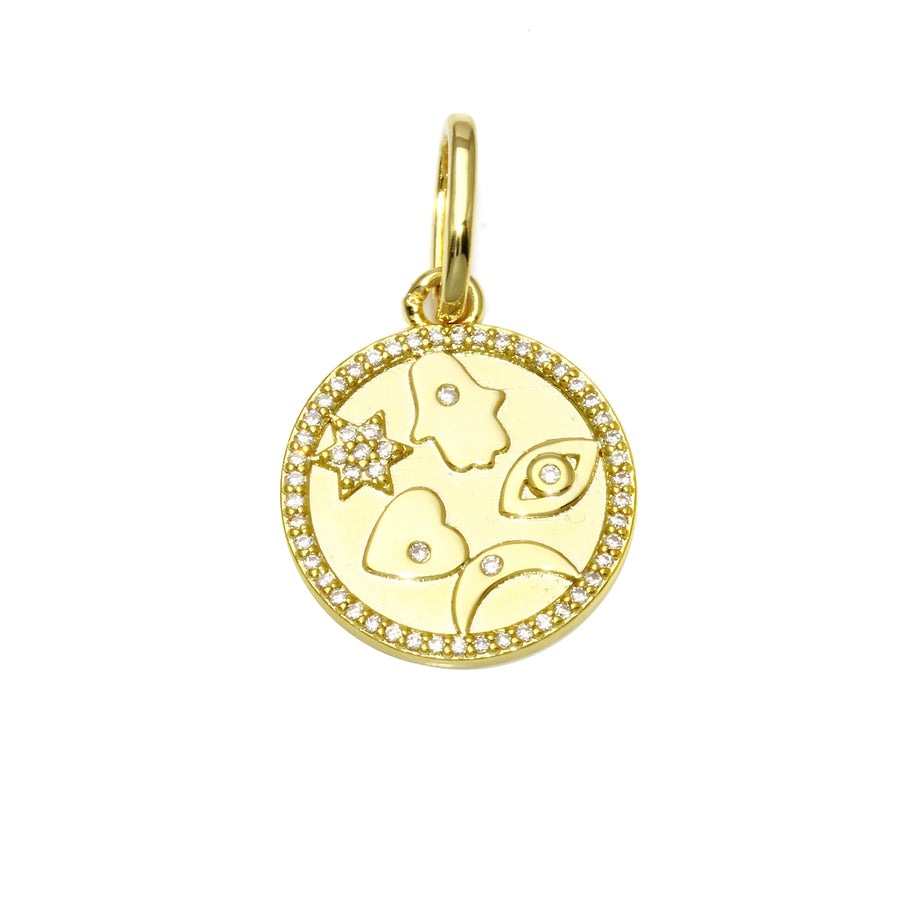 Gold plated good luck charm