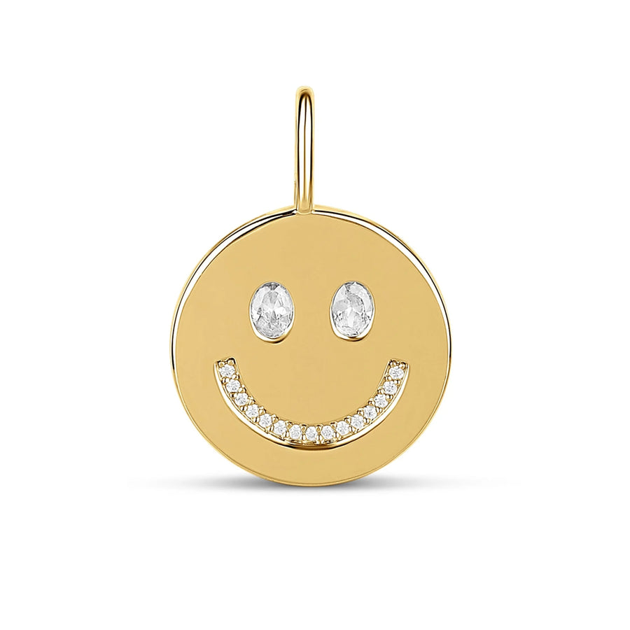Gold plated smiley face charm