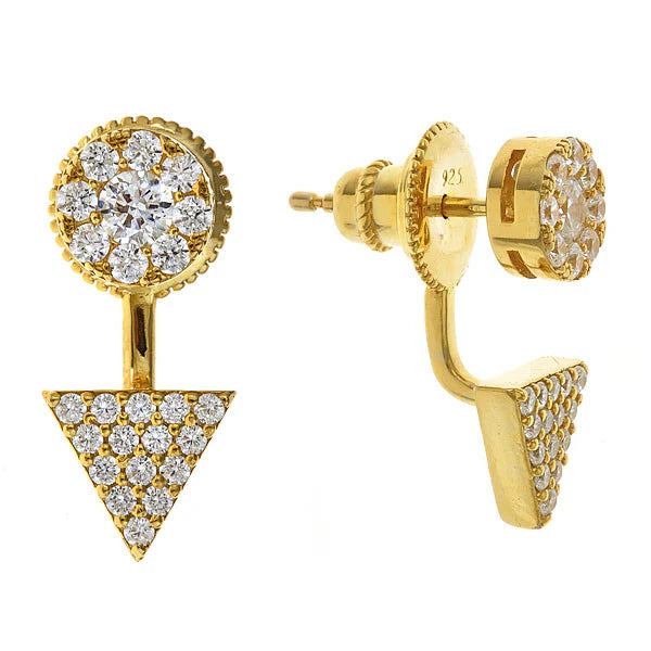 Gold plated earring jackets
