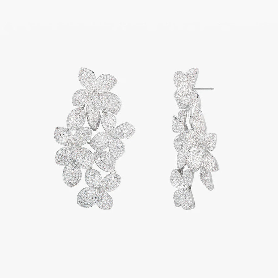 Flower statement earrings