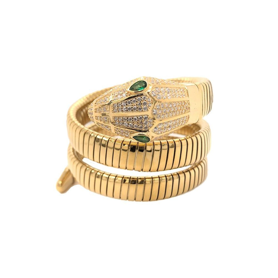 14K Gold Plated Snake Bracelet
