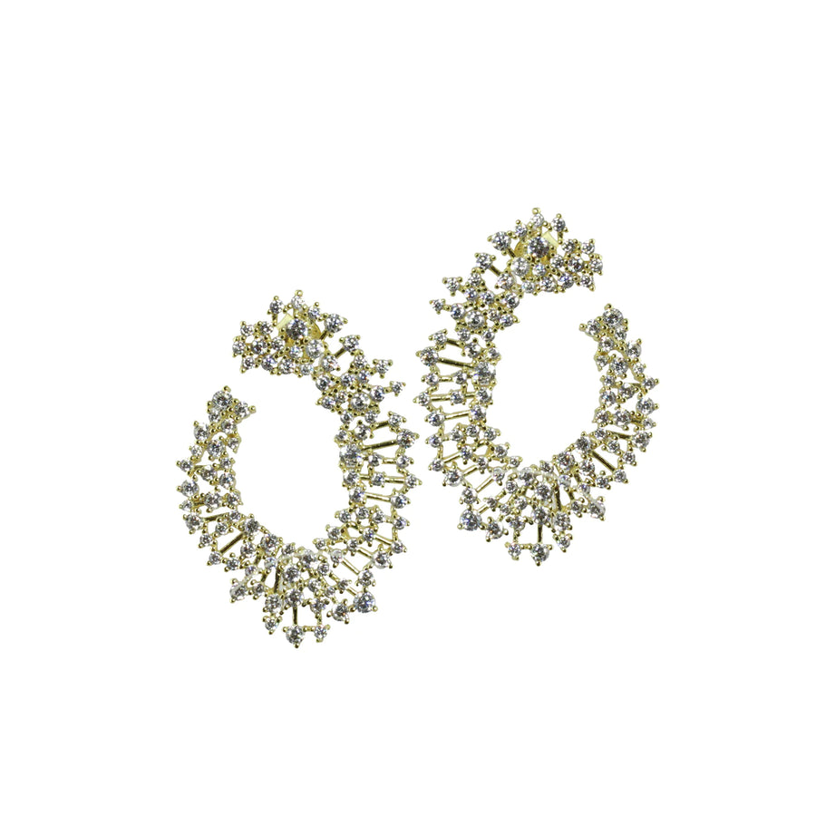 Gold plated sparklers earrings