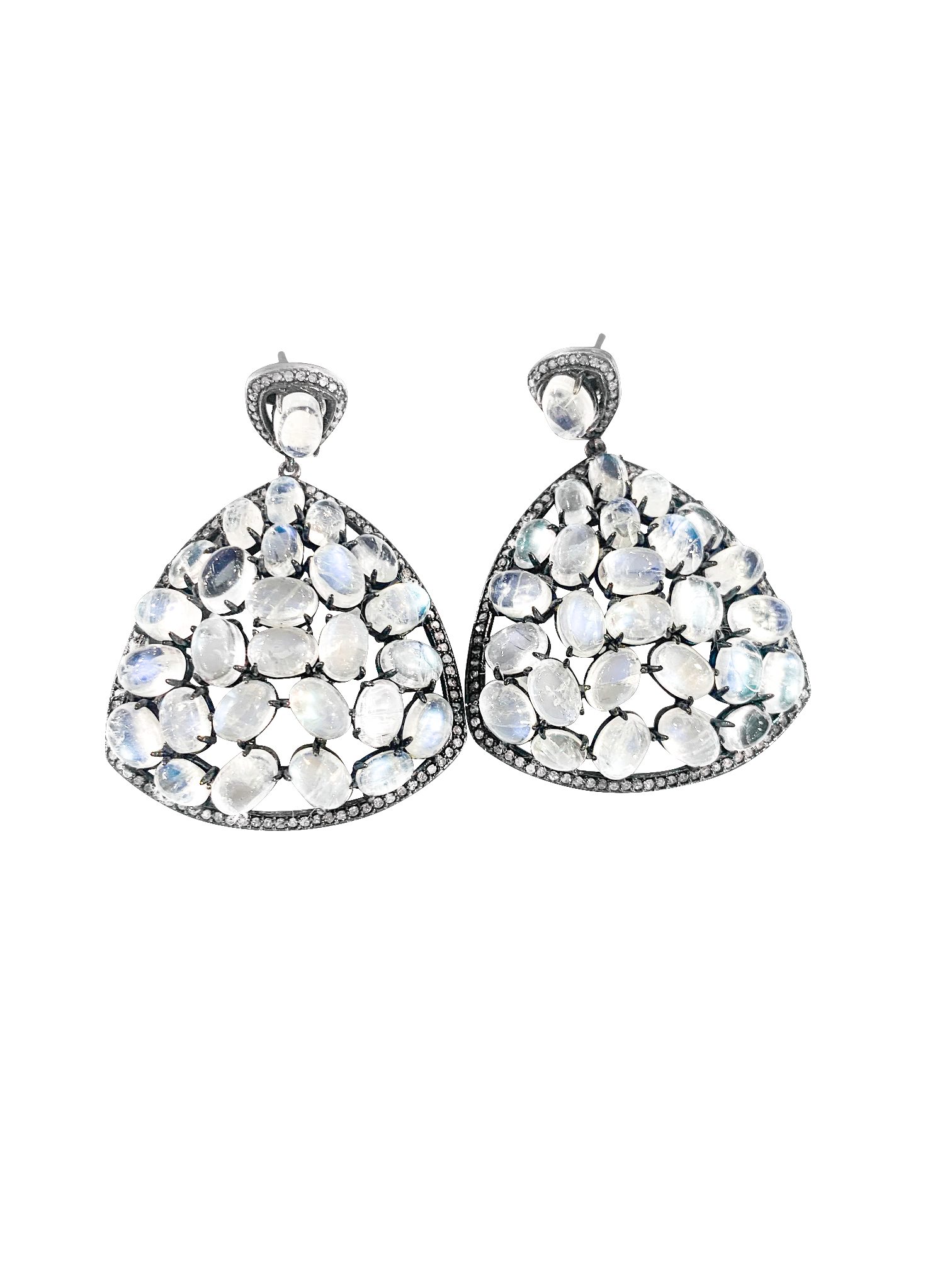 Moonstone and Diamond earrings – KC Signatures