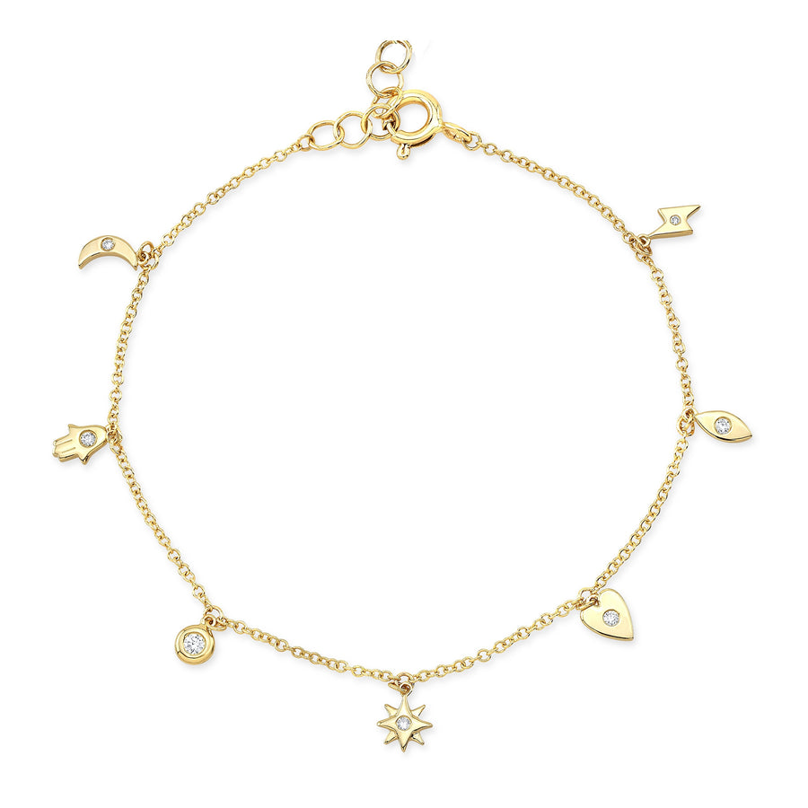1 Mom Rembrandt Charms Bracelet 14K Yellow Gold 7