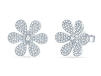 Large Pave Flower Stud Earrings – KC Signatures