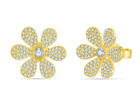 Large Pave Flower Stud Earrings – KC Signatures