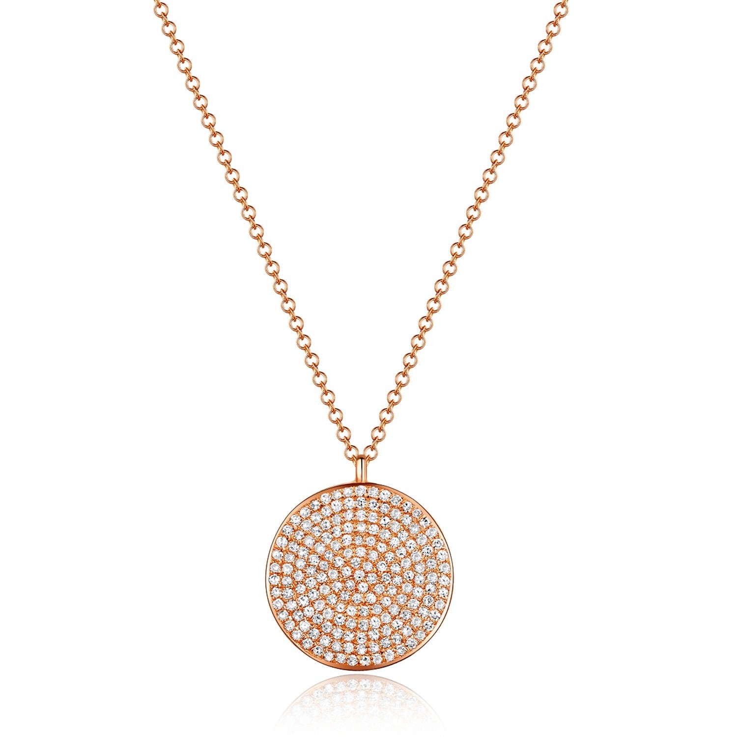 Large Pave Disc Necklace – KC Signatures