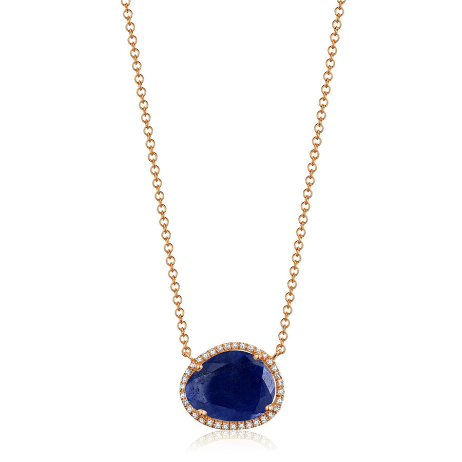 Organic Blue Sapphire Necklace
