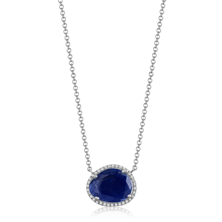 Organic Blue Sapphire Necklace