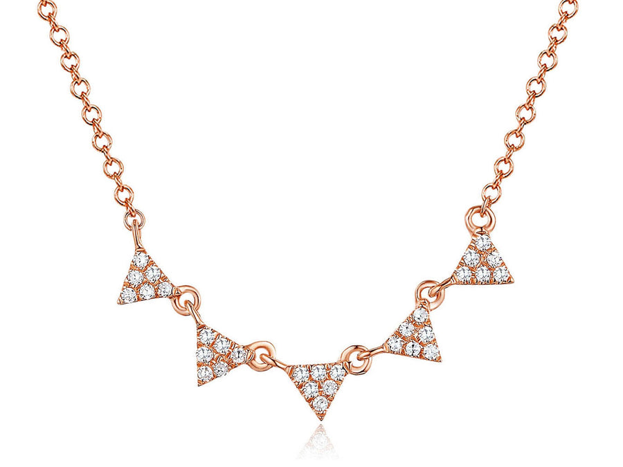 5 Tiny Triangles Necklace