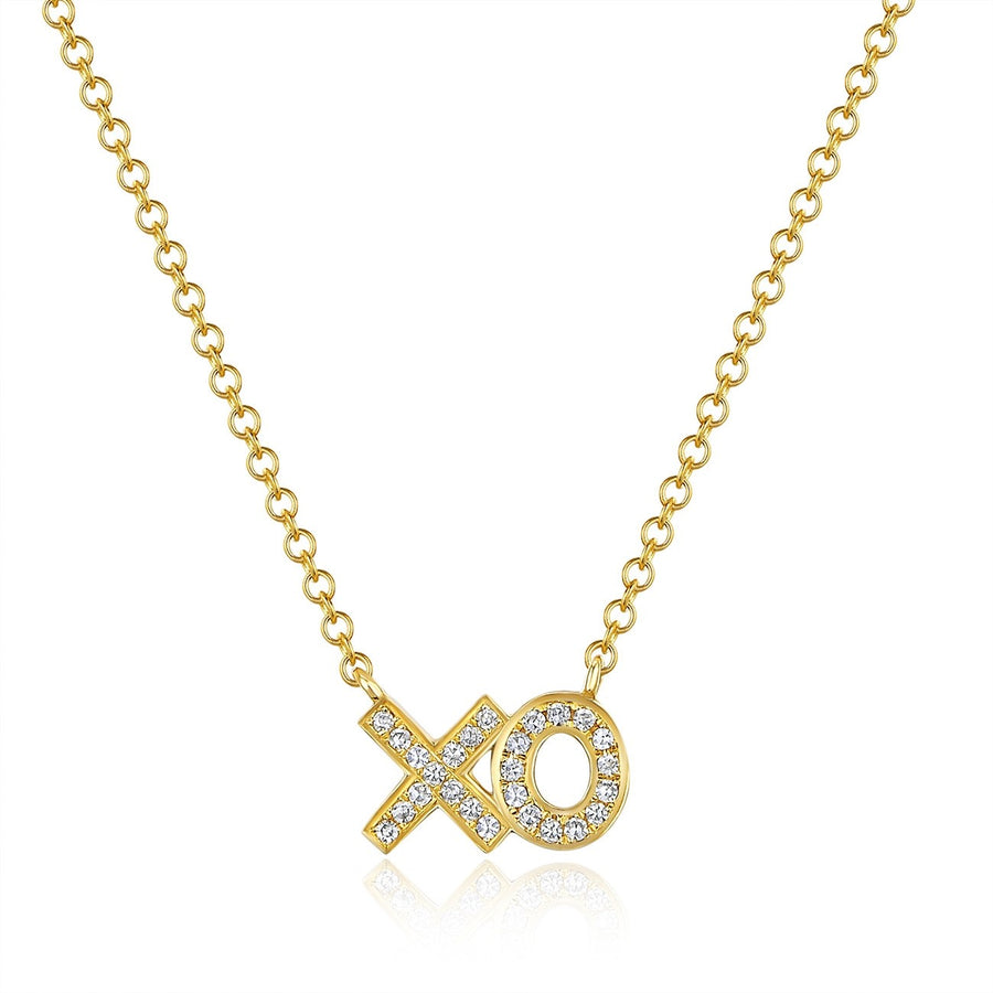 XO Necklace Solid Gold | Hope & Celebrate